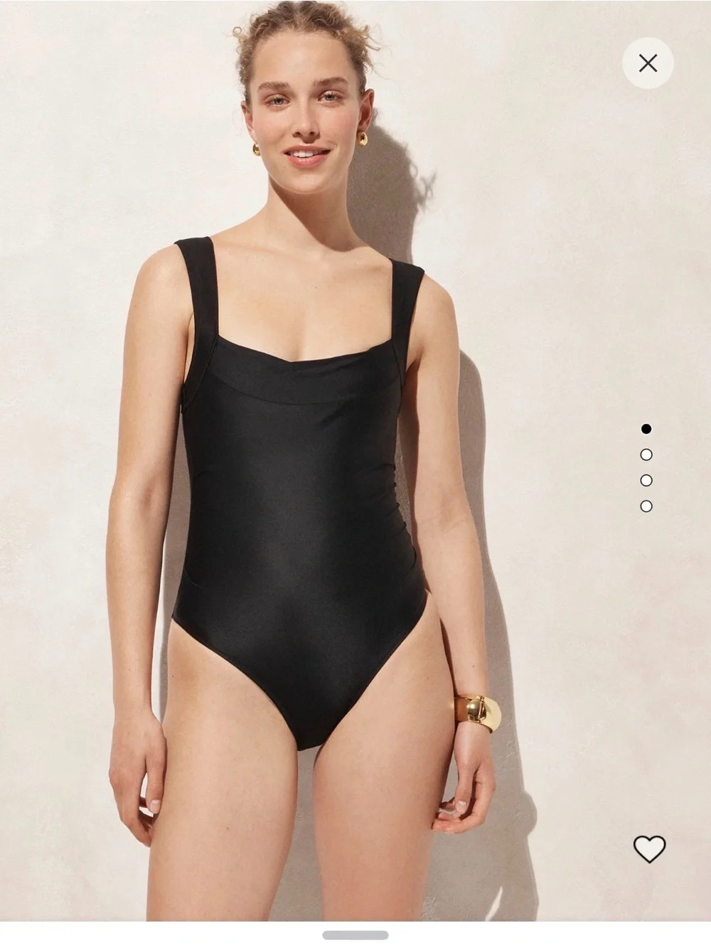 Nia Ruched J. Crew one piece black Swimsuit